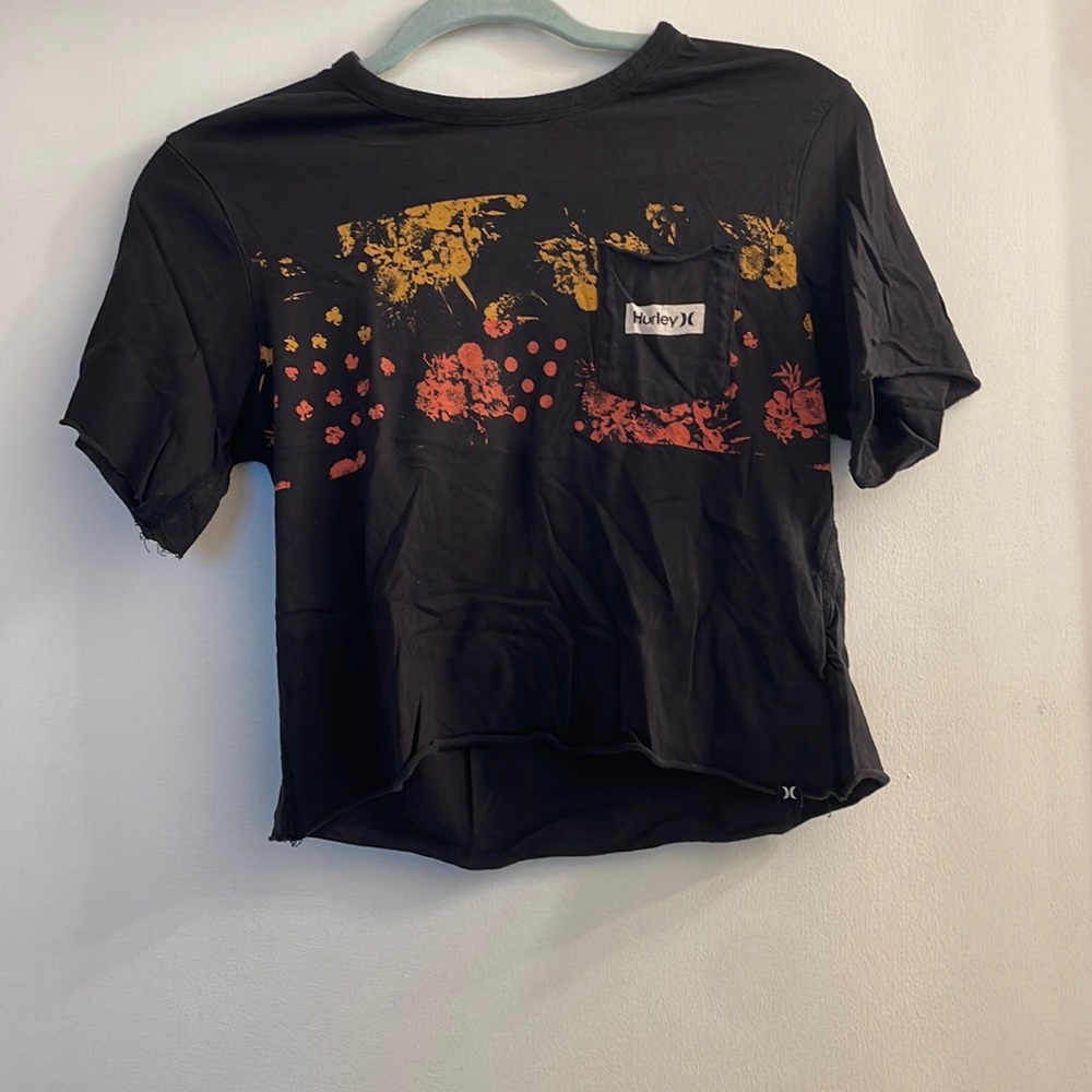 XS Black Hurley Crop Top!